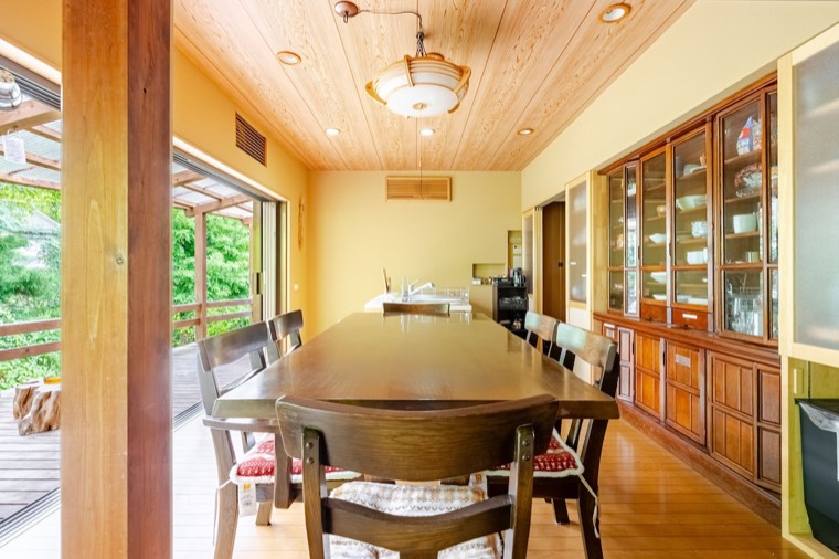 The long dining table